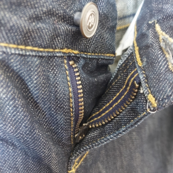 Tex by Max Azria Dark Wash Slim Straight Low Rise Denim Jeans Size 25 - Picture 6 of 7